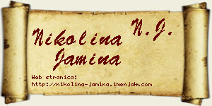 Nikolina Jamina vizit kartica